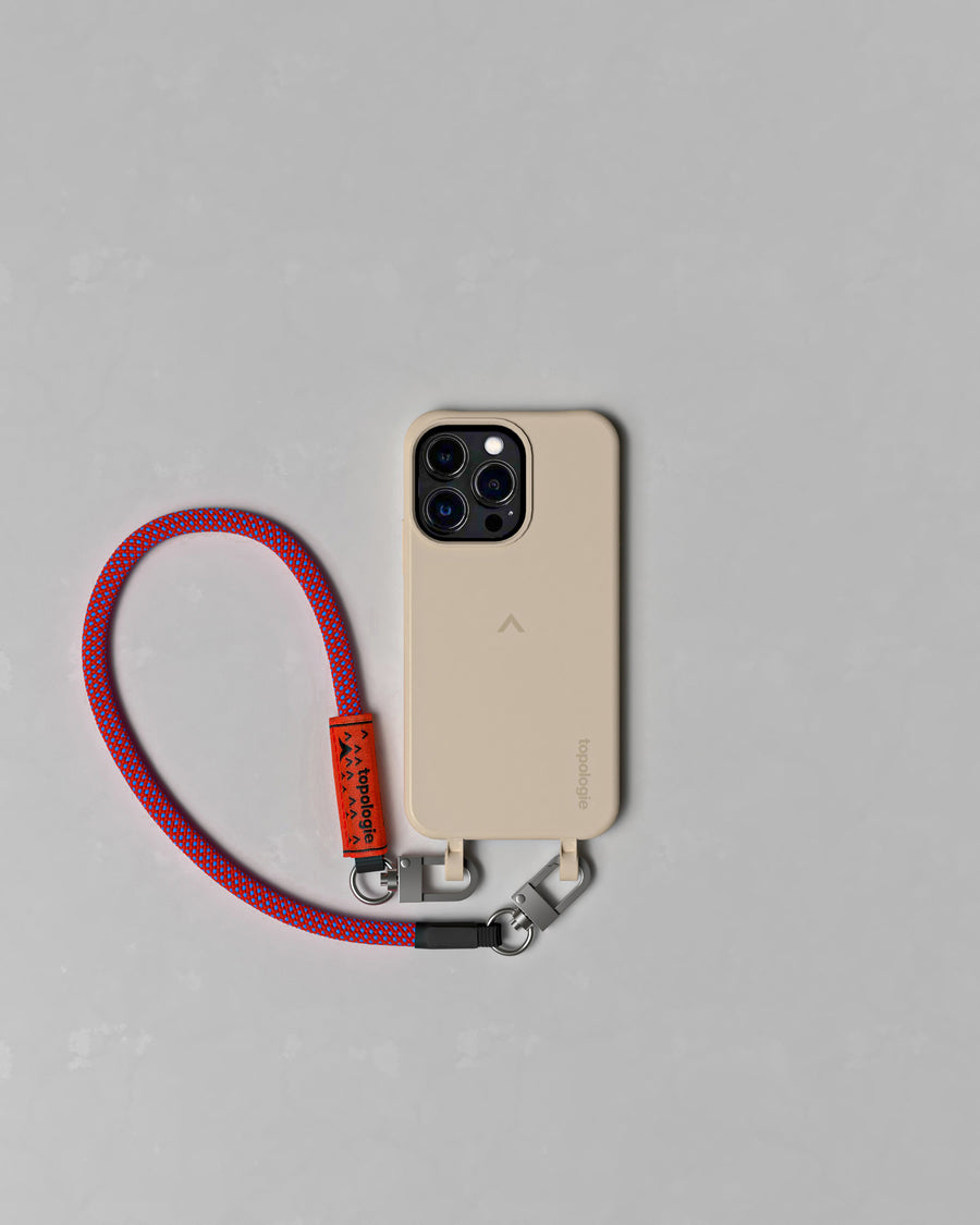 Dolomites 手機殼 / 沙色 / 8.0mm 繩索腕帶 紅藍混色格紋