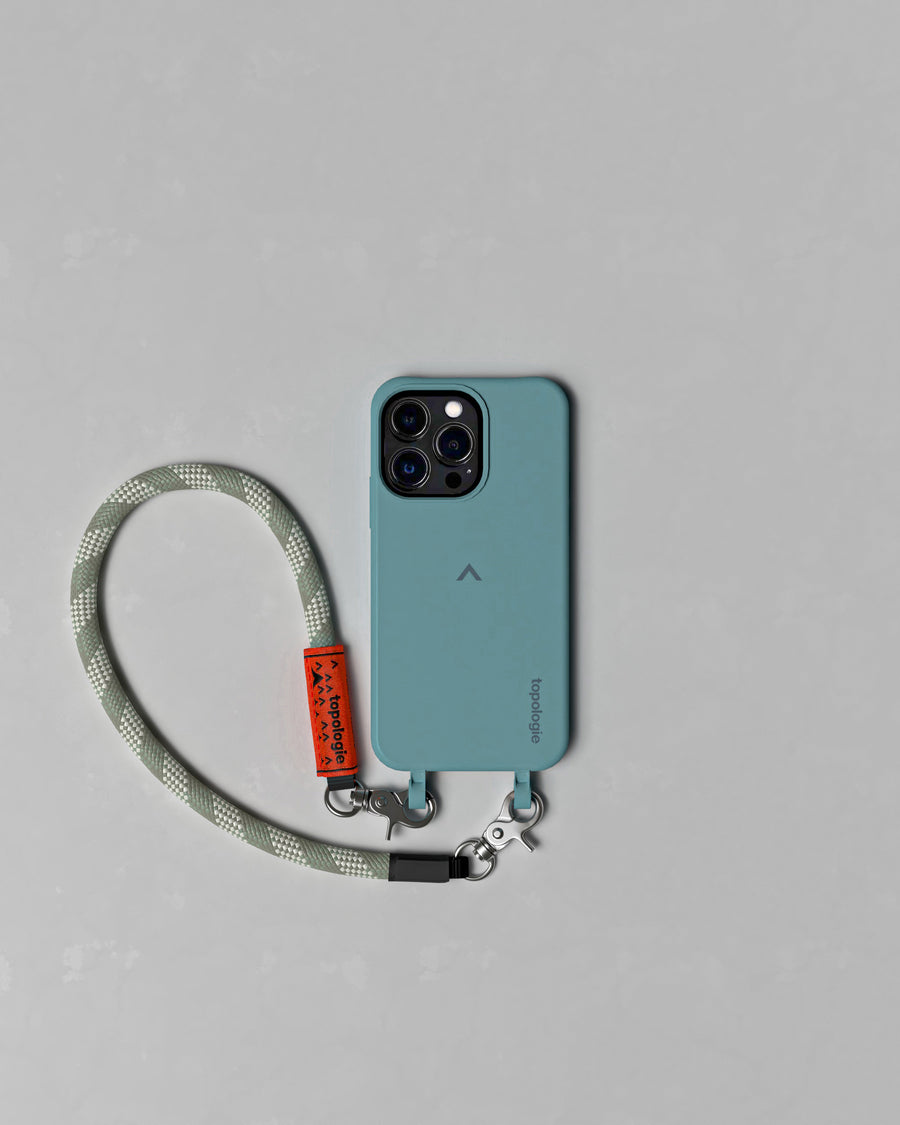 Dolomites 手機殼 / 藍綠 / 10mm 繩索腕帶 鼠尾草綠圖案