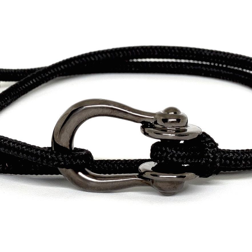 Kalymnos / Black Solid Chrome Bracelet