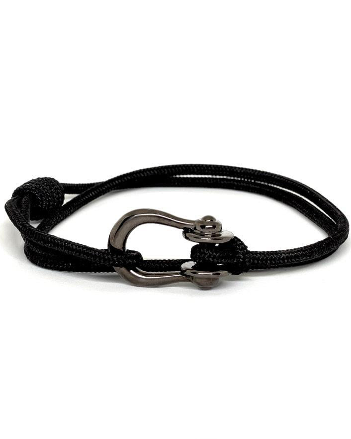 Kalymnos / Black Solid Chrome Bracelet