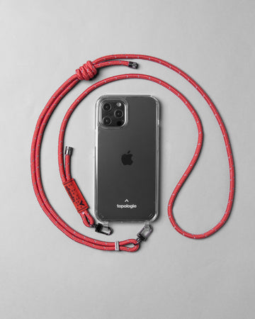 Verdon 繩索背帶手機殼 / 透明 / 6.0mm 反光磚紅