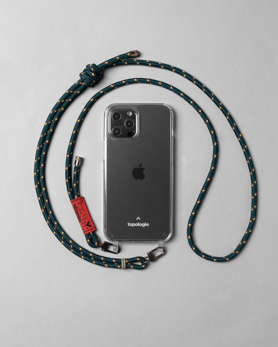 Verdon 繩索背帶手機殼 / 透明 / 6.0mm 森林綠