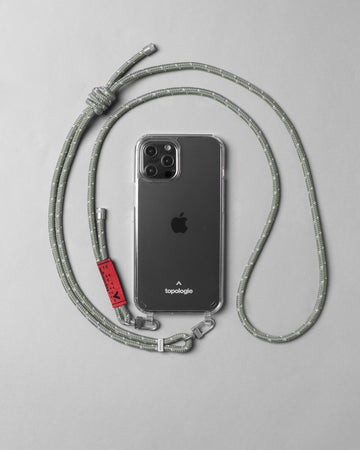 Verdon 繩索背帶手機殼 / 透明 / 6.0mm 鼠尾草綠