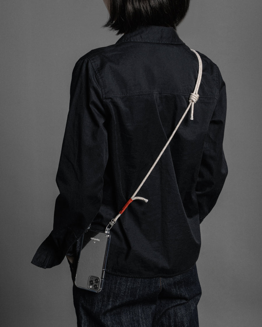 Verdon 繩索背帶手機殼 / 透明 / 6.0mm 蜜桃粉混色圖案