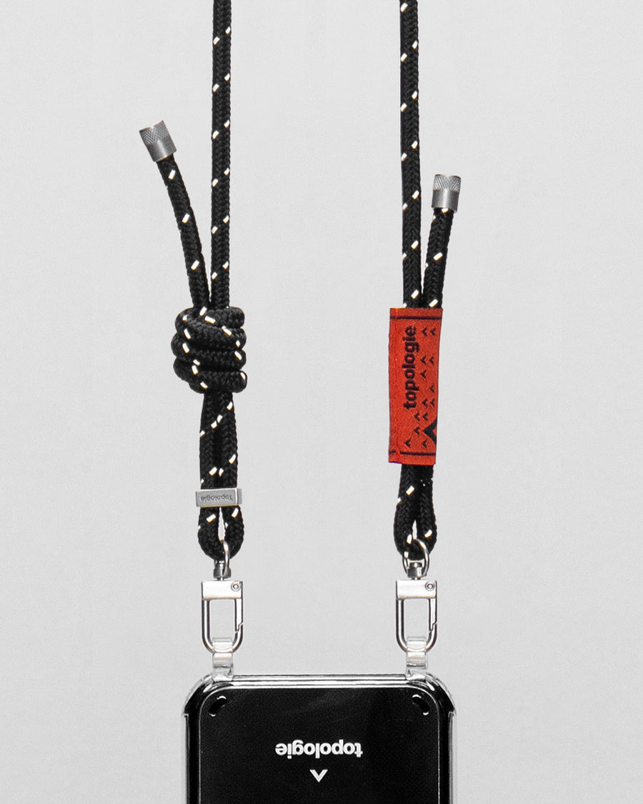 Verdon 繩索背帶手機殼 / 透明 / 6.0mm 反光黑