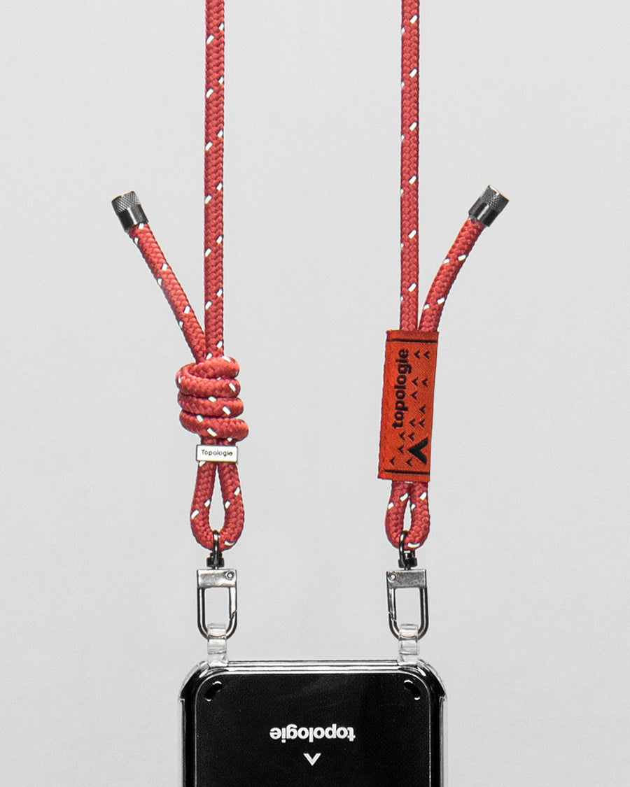 Verdon 繩索背帶手機殼 / 透明 / 6.0mm 反光磚紅