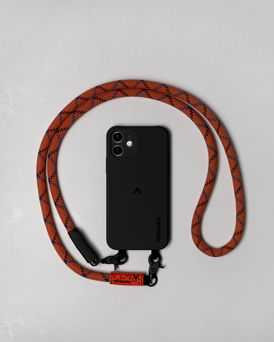 Dolomites 手機殼 / 黑 / 10mm 咖啡紅花紋